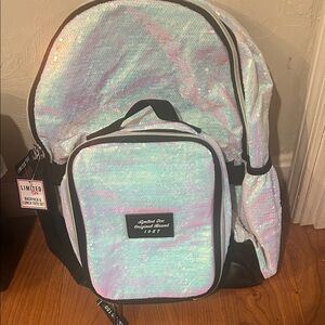 Kohl's Black and Iridescent Sequin Backpack